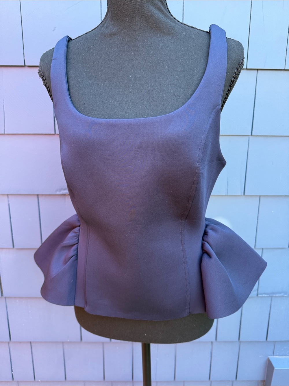 Maeve blue Peplum Tank Top medium NWT